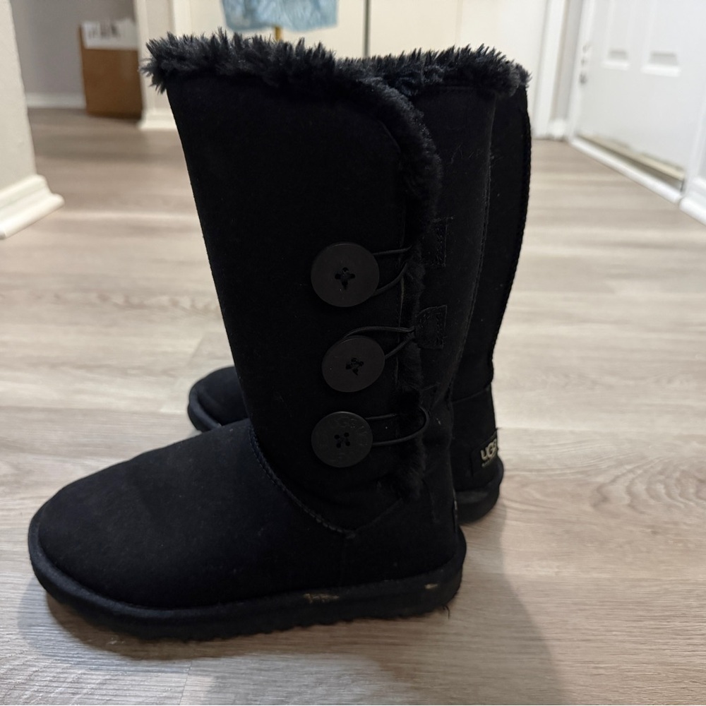 UGG Black Button-Accent Winter Boots - Picture 10 of 10